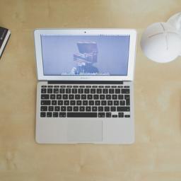 A picture of a computer on a desk.